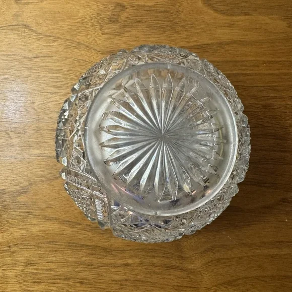 Vintage Soda Fountain Crystal Fruit Toppings Bowl, Flip Top Lid Sugar Bowl - Picture 5 of 7